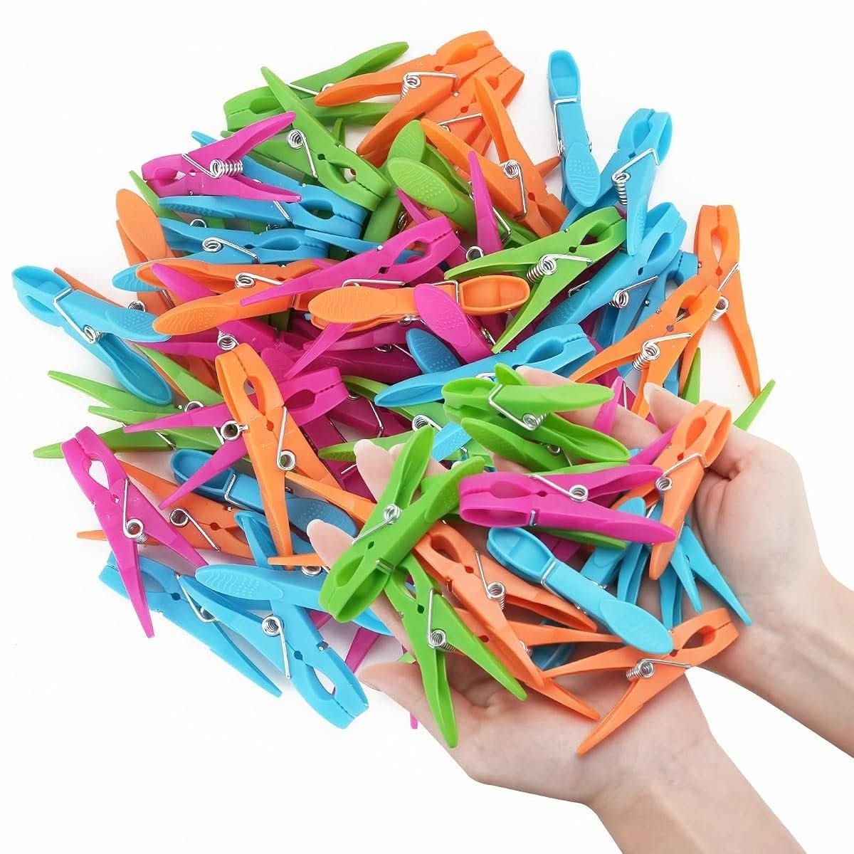 Heavy duty plastic clothespins 60 pack in assorted colours