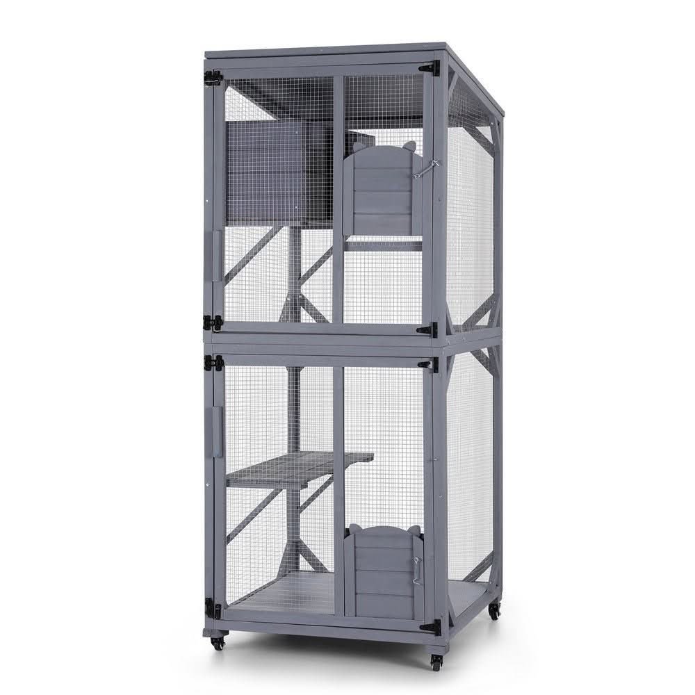 180cm Wooden Cat and Rabbit Hutch Enclosure