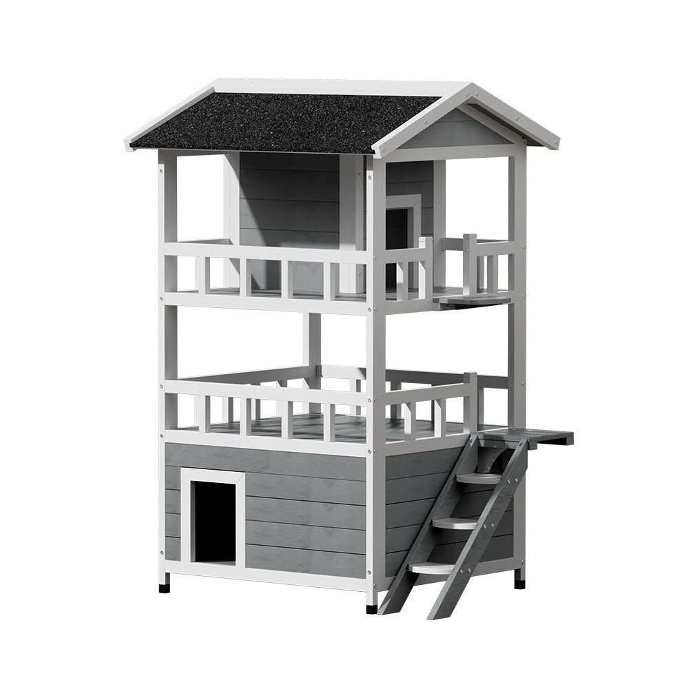 72 x 72 x 127cm Compact Outdoor Cat Shelter