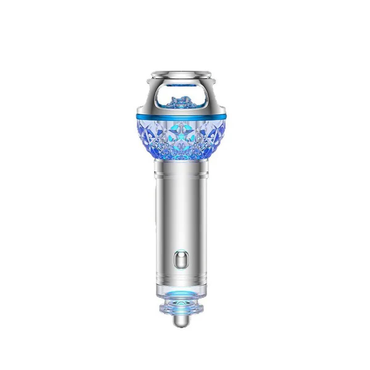 Negative ion car air purifier with crystal ambient light