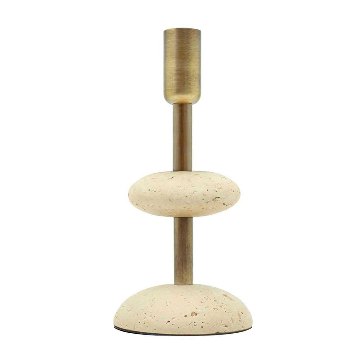 Natural Travertine Candlestick