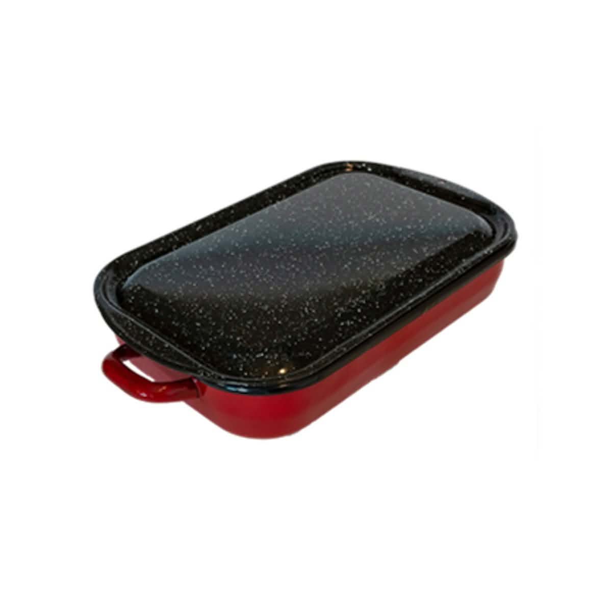 Enamel Baking Dish 36cm with Lid